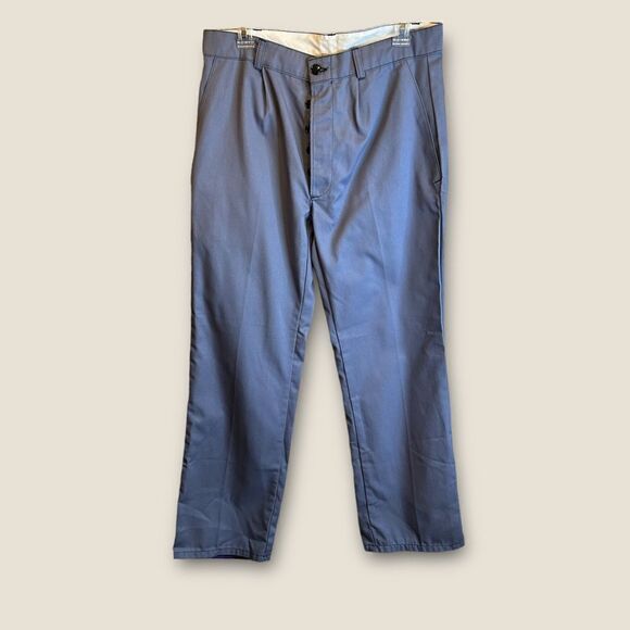 5 for $25🔥Vintage 34X31 (Large) Grey Button Fly Trouser Pants - Picture 1 of 8